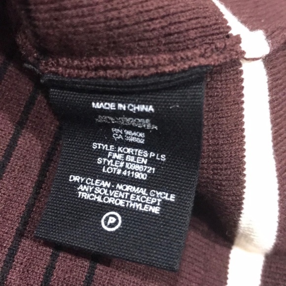 Theory Striped Long-Sleeve Polo - Picture 6 of 7